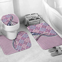 Aloha Vintage Palaka Floral Hawaiian Quilt Bathroom Set Akala Motif - Polynesian Pride