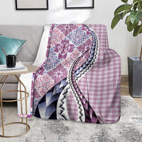 Aloha Vintage Palaka Floral Hawaiian Quilt Blanket Akala Motif - Polynesian Pride