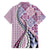 Aloha Vintage Palaka Floral Hawaiian Quilt Family Matching Off Shoulder Maxi Dress and Hawaiian Shirt Akala Motif - Polynesian Pride