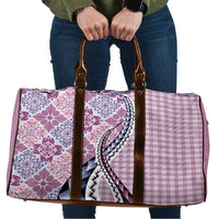 Aloha Vintage Palaka Floral Hawaiian Quilt Travel Bag Akala Motif - Polynesian Pride