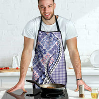 Aloha Vintage Palaka Floral Hawaiian Quilt Apron Poni Motif - Polynesian Pride