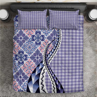 Aloha Vintage Palaka Floral Hawaiian Quilt Bedding Set Poni Motif - Polynesian Pride