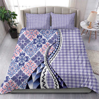 Aloha Vintage Palaka Floral Hawaiian Quilt Bedding Set Poni Motif - Polynesian Pride