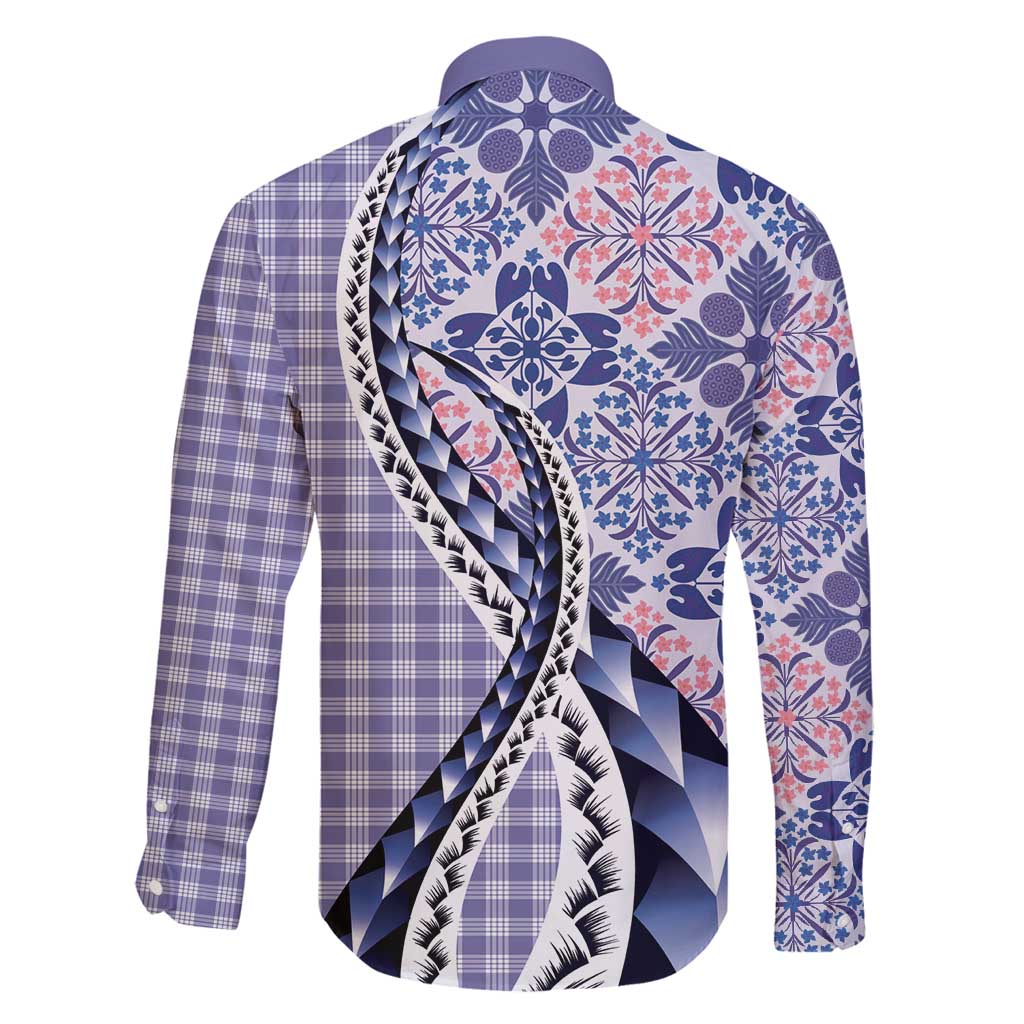 Aloha Vintage Palaka Floral Hawaiian Quilt Family Matching Puletasi and Hawaiian Shirt Poni Motif - Polynesian Pride