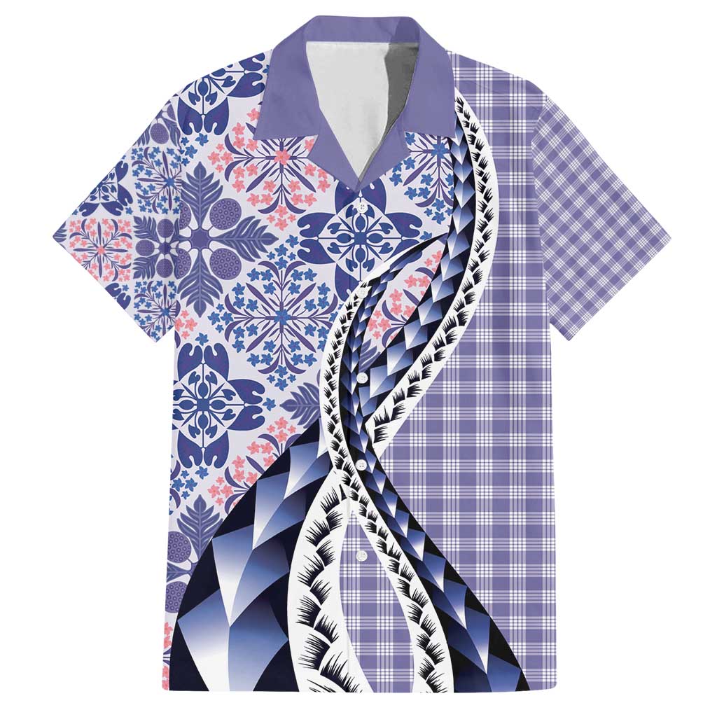 Aloha Vintage Palaka Floral Hawaiian Quilt Family Matching Summer Maxi Dress and Hawaiian Shirt Poni Motif - Polynesian Pride