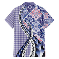 Aloha Vintage Palaka Floral Hawaiian Quilt Family Matching Summer Maxi Dress and Hawaiian Shirt Poni Motif - Polynesian Pride