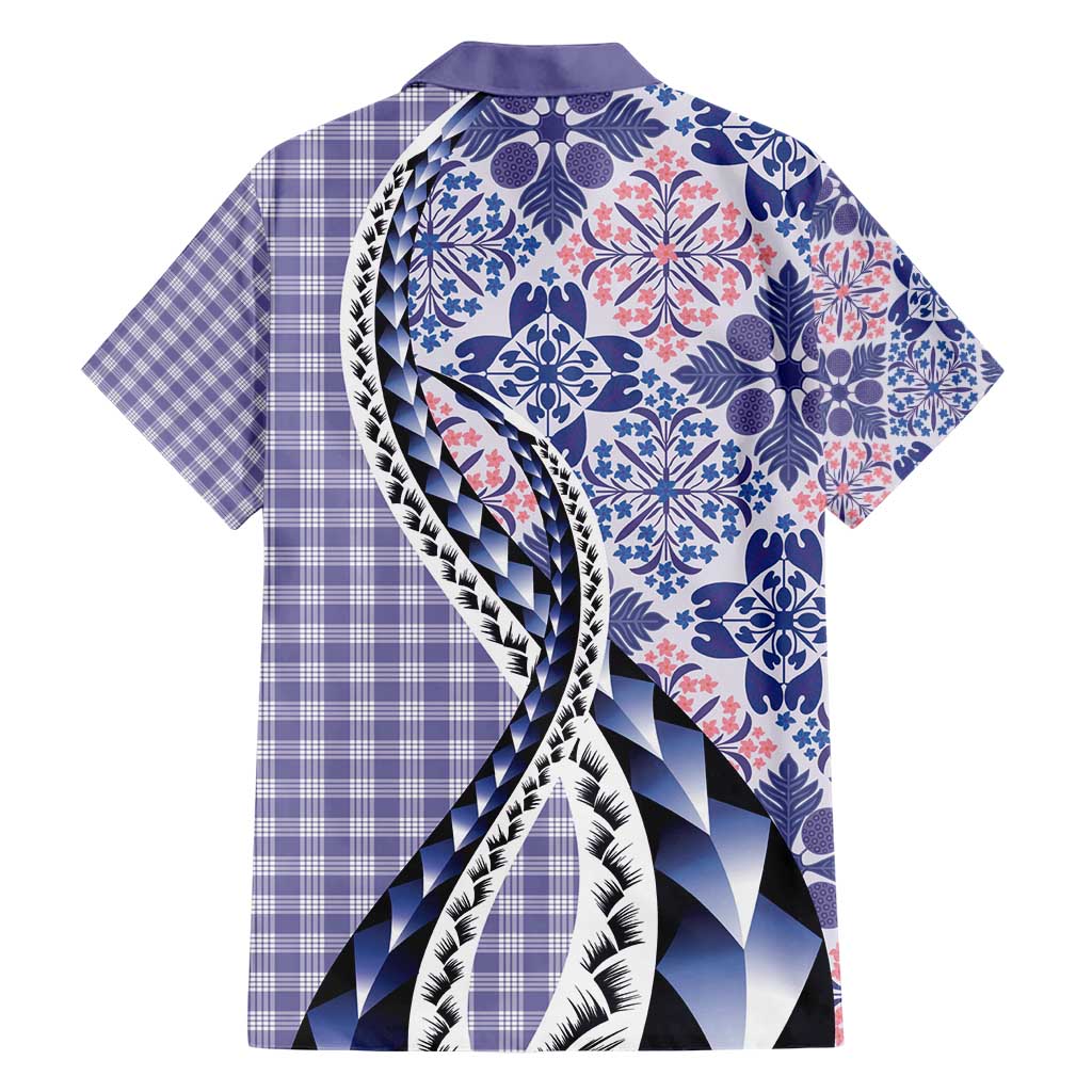 Aloha Vintage Palaka Floral Hawaiian Quilt Hawaiian Shirt Poni Motif - Polynesian Pride