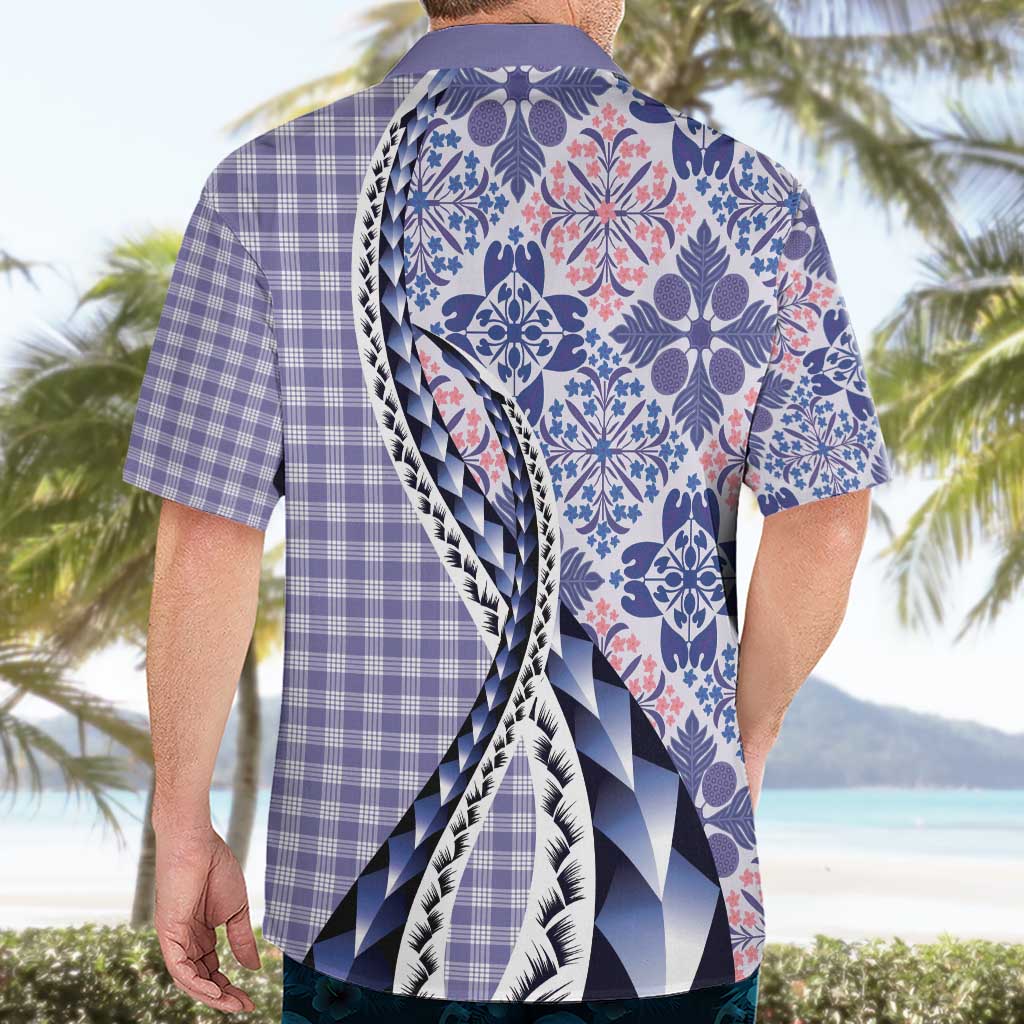 Aloha Vintage Palaka Floral Hawaiian Quilt Hawaiian Shirt Poni Motif - Polynesian Pride