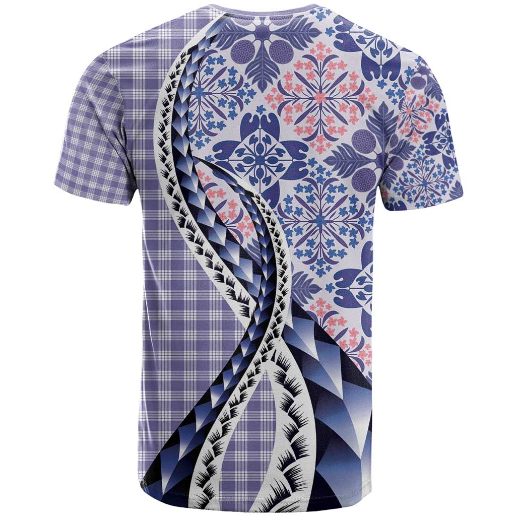 Aloha Vintage Palaka Floral Hawaiian Quilt T Shirt Poni Motif - Polynesian Pride