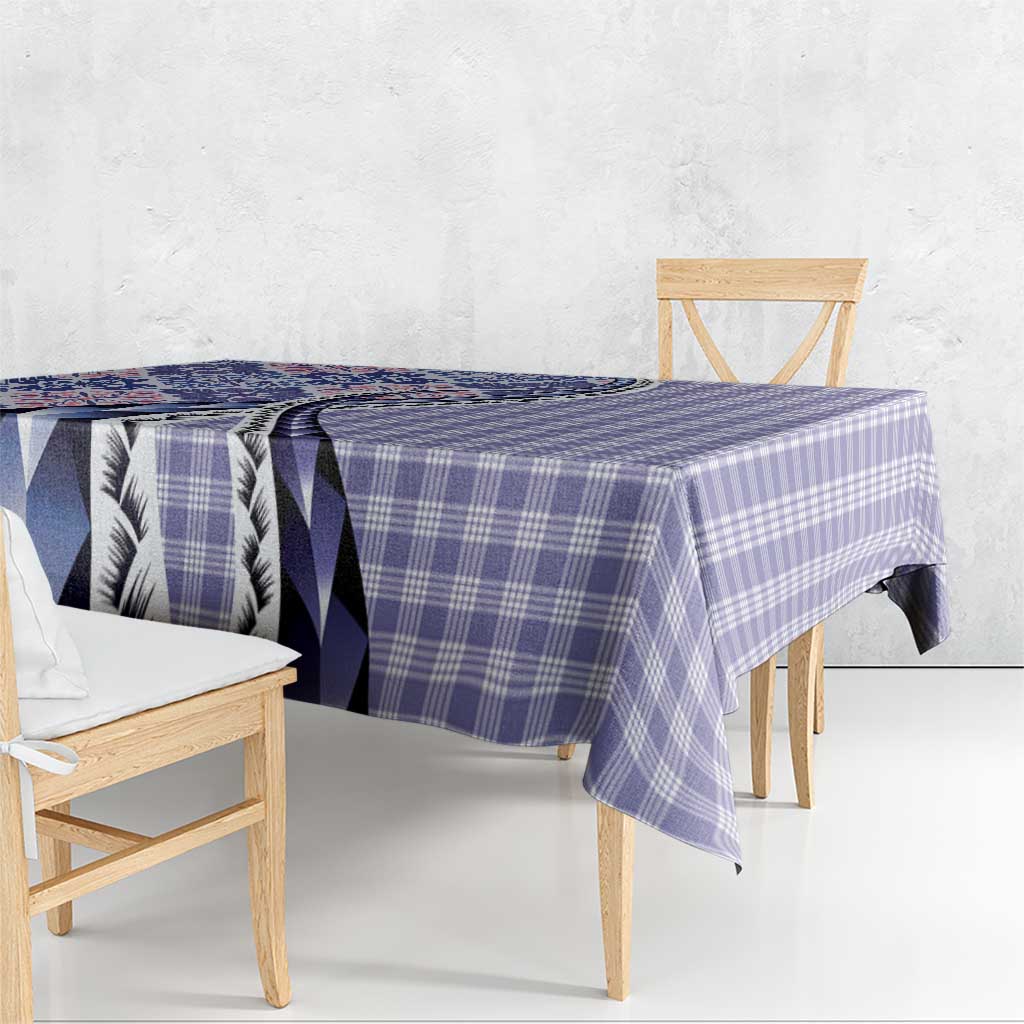 Aloha Vintage Palaka Floral Hawaiian Quilt Tablecloth Poni Motif - Polynesian Pride