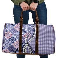 Aloha Vintage Palaka Floral Hawaiian Quilt Travel Bag Poni Motif - Polynesian Pride