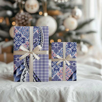 Aloha Vintage Palaka Floral Hawaiian Quilt Wrapping Paper Poni Motif - Polynesian Pride