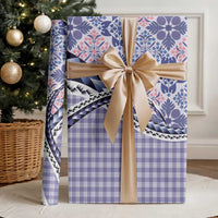 Aloha Vintage Palaka Floral Hawaiian Quilt Wrapping Paper Poni Motif - Polynesian Pride