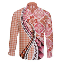 Aloha Vintage Palaka Floral Hawaiian Quilt Family Matching Off Shoulder Short Dress and Hawaiian Shirt Ulaula Motif - Polynesian Pride