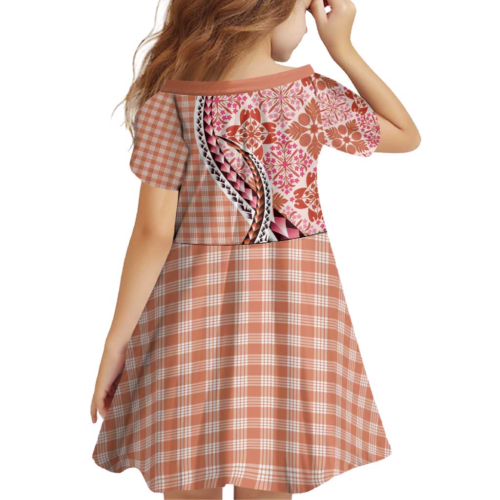 Aloha Vintage Palaka Floral Hawaiian Quilt Family Matching Puletasi and Hawaiian Shirt Ulaula Motif - Polynesian Pride