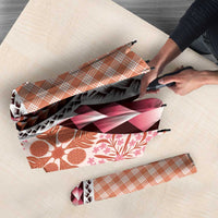 Aloha Vintage Palaka Floral Hawaiian Quilt Umbrella Ulaula Motif - Polynesian Pride