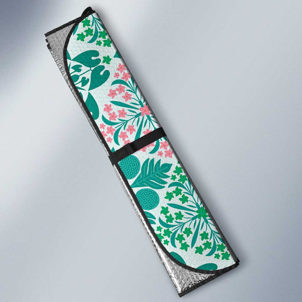 Aloha Vintage Palaka Floral Hawaiian Quilt Auto Sun Shade Polu Motif - Polynesian Pride