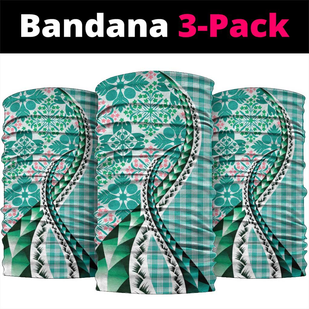 Aloha Vintage Palaka Floral Hawaiian Quilt Neck Gaiter Polu Motif - Polynesian Pride