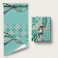 Aloha Vintage Palaka Floral Hawaiian Quilt Wrapping Paper Polu Motif - Polynesian Pride