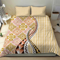 Aloha Vintage Palaka Floral Hawaiian Quilt Bedding Set Melemele Motif - Polynesian Pride