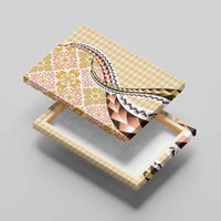 Aloha Vintage Palaka Floral Hawaiian Quilt Canvas Wall Art Melemele Motif - Polynesian Pride