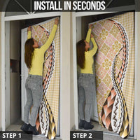 Aloha Vintage Palaka Floral Hawaiian Quilt Door Cover Melemele Motif - Polynesian Pride