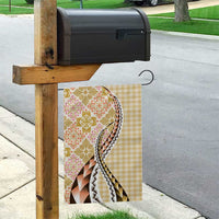 Aloha Vintage Palaka Floral Hawaiian Quilt Garden Flag Melemele Motif - Polynesian Pride