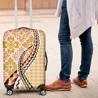 Aloha Vintage Palaka Floral Hawaiian Quilt Luggage Cover Melemele Motif - Polynesian Pride