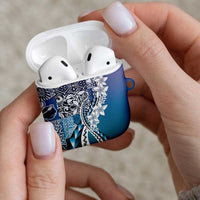 Aloha Vintage Plumeria Hawaiian Tapa Pattern AirPods Case Blue Hawaiian Tapa Pattern LT9 - Polynesian Pride