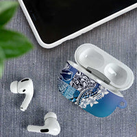 Aloha Vintage Plumeria Hawaiian Tapa Pattern AirPods Case Blue Hawaiian Tapa Pattern LT9 - Polynesian Pride