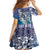 Aloha Vintage Plumeria Hawaiian Tapa Pattern Family Matching Mermaid Dress and Hawaiian Shirt Blue Hawaiian Tapa Pattern - Polynesian Pride