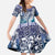 Aloha Vintage Plumeria Hawaiian Tapa Pattern Family Matching Puletasi and Hawaiian Shirt Blue Hawaiian Tapa Pattern - Polynesian Pride