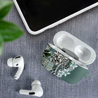 Aloha Vintage Plumeria Hawaiian Tapa Pattern AirPods Case Dark Turquoise Hawaiian Tapa Pattern LT9 - Polynesian Pride