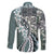 Aloha Vintage Plumeria Hawaiian Tapa Pattern Family Matching Puletasi and Hawaiian Shirt Dark Turquoise Hawaiian Tapa Pattern - Polynesian Pride