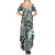 Aloha Vintage Plumeria Hawaiian Tapa Pattern Family Matching Summer Maxi Dress and Hawaiian Shirt Dark Turquoise Hawaiian Tapa Pattern - Polynesian Pride