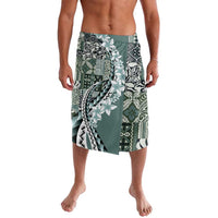 Aloha Vintage Plumeria Hawaiian Tapa Pattern Lavalava Dark Turquoise Hawaiian Tapa Pattern - Polynesian Pride