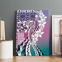 Aloha Vintage Plumeria Hawaiian Tapa Pattern Canvas Wall Art Gradient Hawaiian Tapa Pattern LT9 - Polynesian Pride