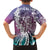 Aloha Vintage Plumeria Hawaiian Tapa Pattern Family Matching Off The Shoulder Long Sleeve Dress and Hawaiian Shirt Gradient Hawaiian Tapa Pattern - Polynesian Pride