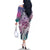 Aloha Vintage Plumeria Hawaiian Tapa Pattern Family Matching Off The Shoulder Long Sleeve Dress and Hawaiian Shirt Gradient Hawaiian Tapa Pattern - Polynesian Pride