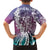 Aloha Vintage Plumeria Hawaiian Tapa Pattern Family Matching Short Sleeve Bodycon Dress and Hawaiian Shirt Gradient Hawaiian Tapa Pattern - Polynesian Pride
