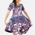 Aloha Vintage Plumeria Hawaiian Tapa Pattern Family Matching Short Sleeve Bodycon Dress and Hawaiian Shirt Gradient Hawaiian Tapa Pattern - Polynesian Pride