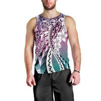 Aloha Vintage Plumeria Hawaiian Tapa Pattern Men Tank Top Gradient Hawaiian Tapa Pattern - Polynesian Pride