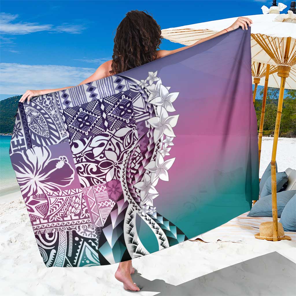 Aloha Vintage Plumeria Hawaiian Tapa Pattern Sarong Gradient Hawaiian Tapa Pattern - Polynesian Pride