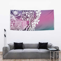 Aloha Vintage Plumeria Hawaiian Tapa Pattern Tapestry Gradient Hawaiian Tapa Pattern - Polynesian Pride