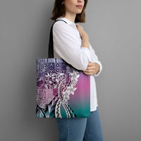 Aloha Vintage Plumeria Hawaiian Tapa Pattern Tote Bag Gradient Hawaiian Tapa Pattern - Polynesian Pride