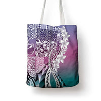 Aloha Vintage Plumeria Hawaiian Tapa Pattern Tote Bag Gradient Hawaiian Tapa Pattern - Polynesian Pride