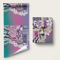 Aloha Vintage Plumeria Hawaiian Tapa Pattern Wrapping Paper Gradient Hawaiian Tapa Pattern - Polynesian Pride