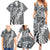 Aloha Vintage Plumeria Hawaiian Tapa Pattern Family Matching Summer Maxi Dress and Hawaiian Shirt Gray Hawaiian Tapa Pattern - Polynesian Pride