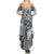 Aloha Vintage Plumeria Hawaiian Tapa Pattern Family Matching Summer Maxi Dress and Hawaiian Shirt Gray Hawaiian Tapa Pattern - Polynesian Pride