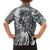 Aloha Vintage Plumeria Hawaiian Tapa Pattern Family Matching Tank Maxi Dress and Hawaiian Shirt Gray Hawaiian Tapa Pattern - Polynesian Pride